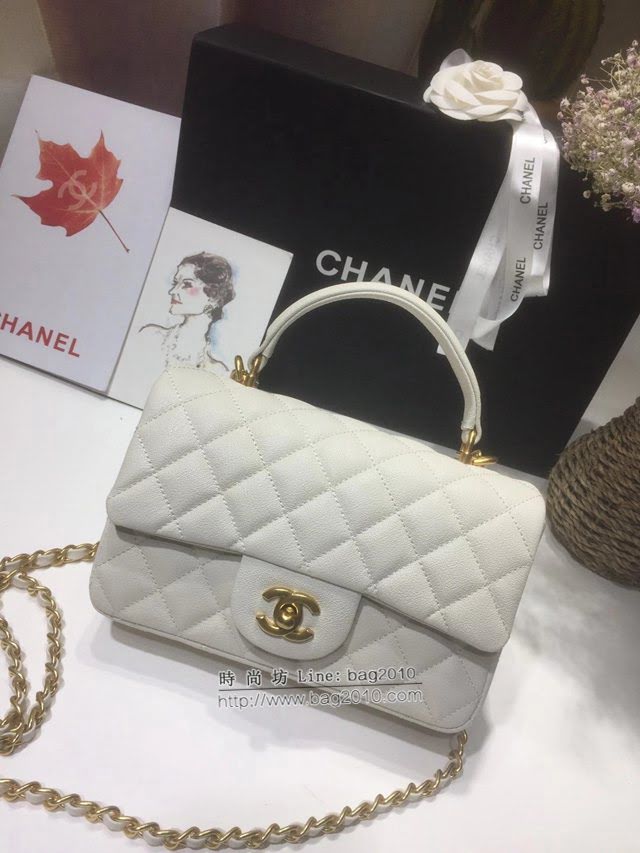 Chanel女包 香奈兒2021早春最新款Mini CF包 Chanel經典菱格手提口蓋包 AS2431  djc4322